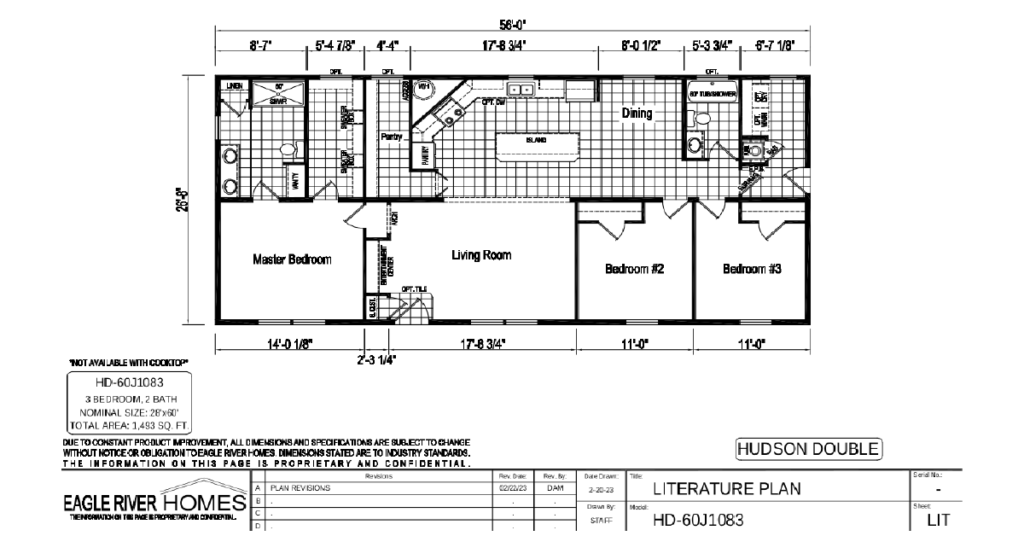 Eagle RIver HD-60J1083 Floor Plan
